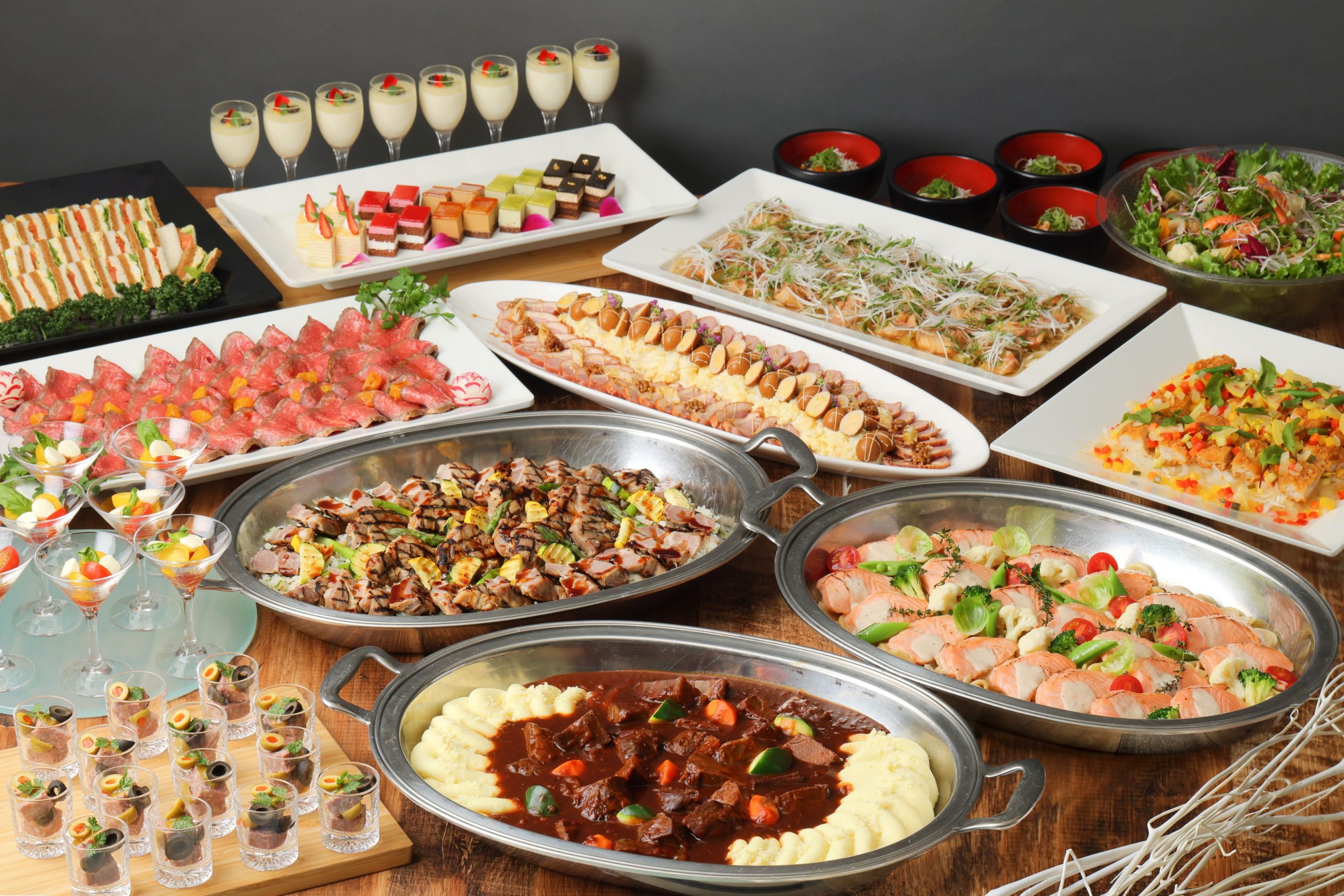 パーティービュッフェ4,400円メニュー14品