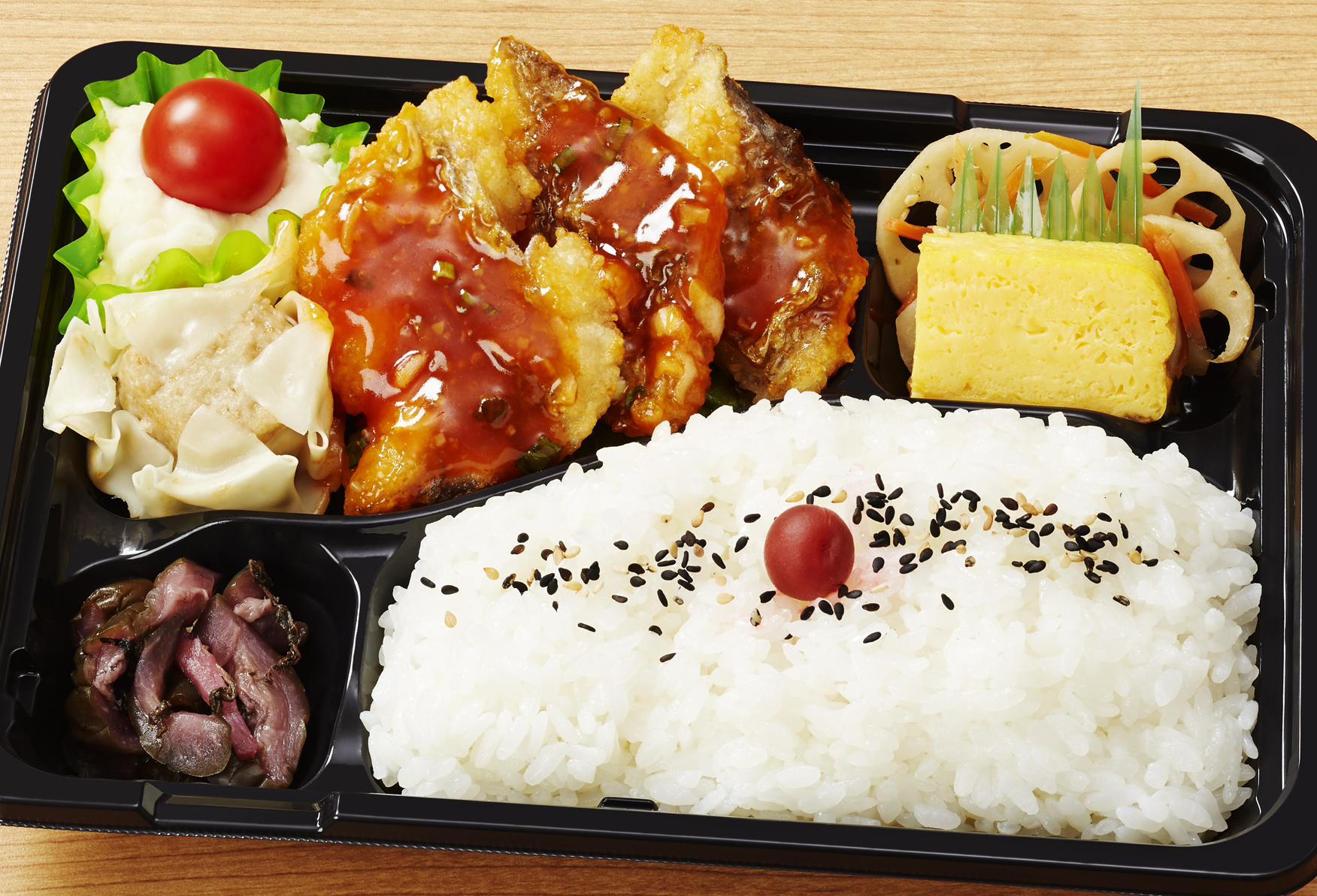 白身魚のチリソース炒め弁当